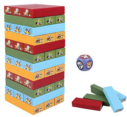 Kznifmk Buntes Stapeln, Bauen von weichen Monsterblöcken, Gesellschaftsspiele für Kinder und Erwachsene, 36 Teile