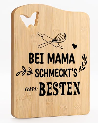 CadeauJoie Geschenke für Mama, UV Bambus Bedrucktes Schneidebrett, Beste Mama Geschenk,Geburtstagsgeschenk Muttertagsgeschenke für Mama, Ostern Muttertag Geburtstag Weihnachten Geschenk