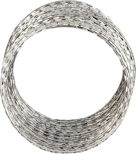 Cucce Netting For Garden Fences Garden Barbed Wire Fence Mesh, Stainless Steel Razor Wire Outdoor Barrier for Garden, Backyard, Ranch