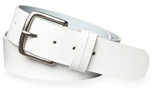 Camp David Herren Ledergürtel aus Büffelleder mit Logo-Prägungen, 4 cm breit, Jeans-Gürtel mit Dornschließe