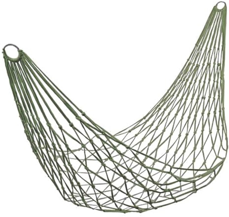 FONGKNOX Travel Hammock Camping Hammock Net Mesh Nylon Sleeping Bed with Tie Rope for Garden Beach Camping Hunting Hiking Traveling Army Green