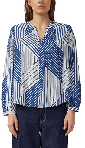 s.Oliver Viskosebluse mit Raffung und All-Over-Print