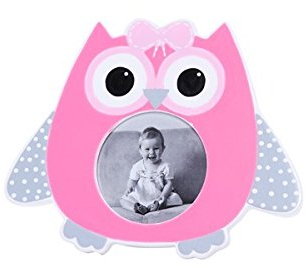 disok – Fotohalter Eule Augen Pink – Ideales Geschenk ideal für Taufen