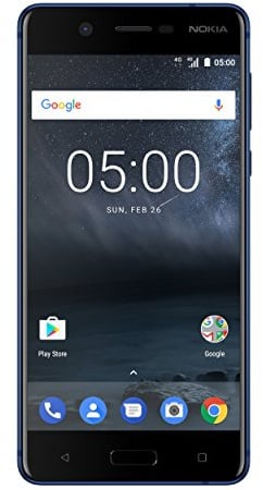 Nokia 5 Single SIMSmartphone (13,2 cm (5,2 Zoll), 16GB, 13 Megapixel Kamera, Android 7.0) Satin-temperiertes-blau