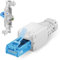 Goobay 59227 Connecteur Réseau Sans Outils CAT 6A UTP RJ45 non Blindé, 52mm Longueur, 15mm Largeur, 15mm Hauteur