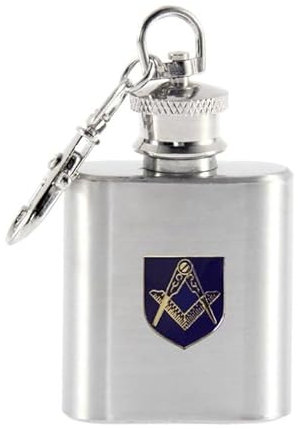 Masonic 1oz Keyring Hip Flask