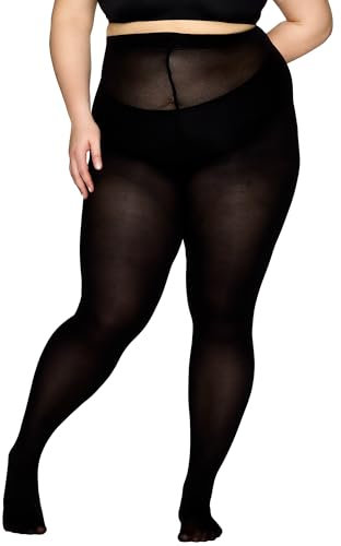 Vogue Curvy 60 Den Blickdichte Strumpfhose Grosse Grössen/Plus Size, 1 Paar Matt, Schwarz Gr. 56-60