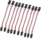 Boladge 10 stücke 10CM Servo Verlängerungs Kabel 3-polig JR Männlich auf Buchse Stecker für Quadcopter Futaba JR Empfänger (10CM)