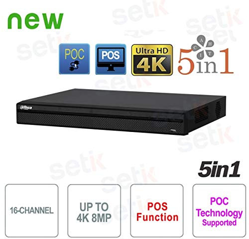 Dahua - DVR 16 Channels HD CVI AHD TVI ANALOGUE IP 4K 8MP POC Dahua - XVR5216AN-4KL-X-16P