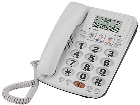 Schnurgebundenes Telefon,Festnetz Telefon mit Freisprecheinrichtung und Anrufer-ID, Schnurgebundenes Telefon mit 2 Leitungen klarer Ton für Heim/Büro/Hotel