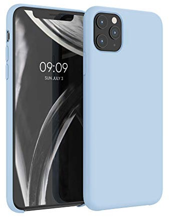 kwmobile Case Compatible with Apple iPhone 11 Pro Max Case - TPU Silicone Phone Cover with Soft Finish - Pastel Blue