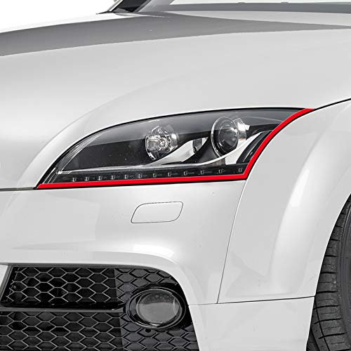 Folie Scheinwerfer Auto Böser Blick Stripes Roter Strich - Rote Folie für Autoscheinwerfer No Carbon