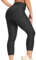 STARBILD Damen Leggings 3/4 Anti Cellulite, Scrunch Butt Yogahose Honeycomb, Capri Boom Booty Workout Gymnastik, L1060-klassisch-Schwarz XXL