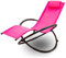 Lacestone Relax Liege Liegestuhl Gartenliege Sonnenliege Klappsessel Relaxliege Schaukelliege Klappbar (1x Relaxliege, Pink)