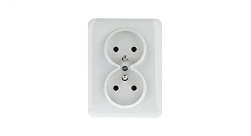 LUMINA2 Doppelsteckdose z/u 16A komplett weiß WL1220 Hager Polo 869440700538