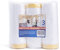TAPEBEAR Abdeckfolie Mit Klebeband 3 Rollen, Transparent malerabdeckfolie, Selbstklebende Malerband Mit Abdeckfolie Zum Schutz Von MöBeln, Staubschutz, 1400mm x 27m