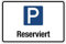 Aufkleber Grundstück „Parken“ Hinweis Schild Folie selbstklebend | Variante wählbar 20x30cm Made in Germany, Größe: Reserviert