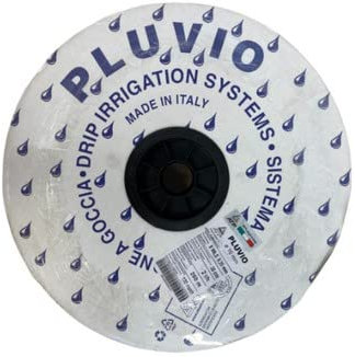MANICHETTA GOCCIOLANTE PLUVIO 1000 MT D. 17-8 MIL 2LTH PASSO 20 CM PIATTINA PER IRRIGAZIONE ORTO 4 BOBINE 250 METRI
