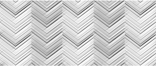 BRICOFLOR | Grafische Tapete mit Zickzack Muster | Geometrische Fototapete in Grau ideal für Büro und Schlafzimmer | Moderne Vlies Fototapete abwaschbar | 270 x 400 cm