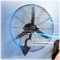 Industrial Wall Mounted Fan, 19.7in 25.6in 29.5in Outdoor Wall Fan, Heavy Metal Grille, 60° Oscillating, 3-Speed Waterproof, 98.4in Power Cord, 3 Blades, For Patio, Greenhouses, Warehouses And Shops.