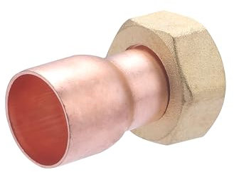 Racor recto 2 piezas soldar hembra 3/4 - Ø22 con tuerca cautiva | Conexión resistente y duradera | Para fontanería y calefacción | Instalación segura y precisa | Montaje fácil | QUICK PLOMBERIE