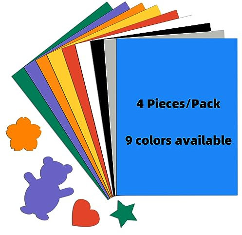 4 Stück pro Set. Violette Magnetbögen, farbige Vinylfolie, magnetisch, 21,6 x 28,9 cm, farbige Bastelbögen, Lehrer Must-Have für Klassenzimmer
