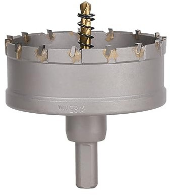 Vearter 85mm Scie Cloche en Métal, Carbure Tungstène Coupeur TCT Trou avec Foret de Centrage, pour Acier Inoxydable, Alliage, Cuivre, Fer, Plastique, Fibre de Verre