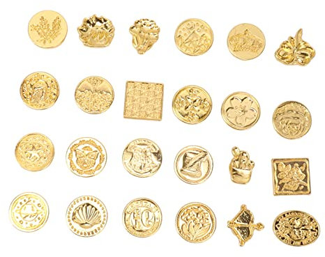 Wachssiegel-Stempel-Set, 24-teilig, Abnehmbarer Siegelwachs-Stempelkopf, Vintage-Wachssiegel-Stempel-Set Mit Geschenkbox Für Karten, Umschläge, Einladungen, Geschenkdekoration