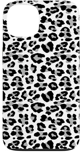 iPhone 13 Black And White Leopard Cheetah Print Phone Case Cute Animal Case