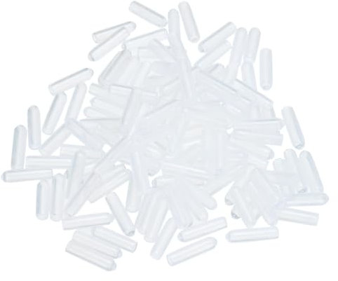QUARKZMAN 100Stk Gummi-Endkappen 3mm(1/8) ID Vinyl PVC Rundrohr Bolzenkappe Abdeckung Schutzvorrichtungen für Schraubengewinde Klar