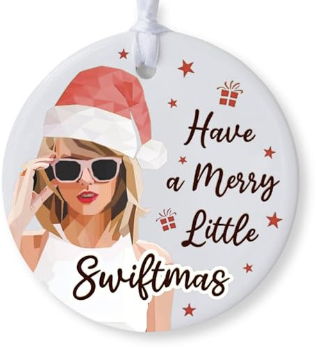 Merry Christmas Ornament, Have a Merry Little Swift Keramik-Weihnachtsbaumschmuck, Geschenk für Musikliebhaber, Geschenkbox im Lieferumfang enthalten