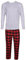 Gaffer Christmas Mens Pyjamas Set Trousers Woven Check Lounge Pants Long Sleeve T Shirts Top Red White PJ – Long Tshirt M
