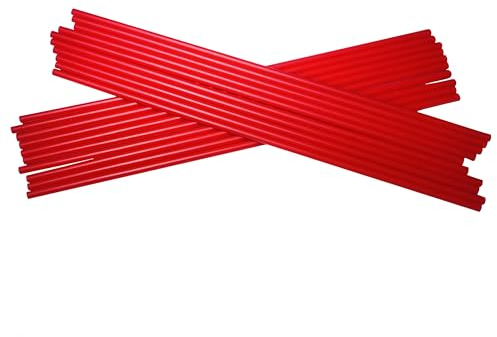 (25-Pack) 5 Red Plastic Straws for Aerosol Spray Cans - Ideal Tip Extension Tubes for Automotive Lubricants, Cleaners, and Penetrating Oils