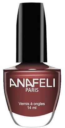 Vernis à Ongles ANAFELI - Marron cuivre n° 24- Pinceau large pour une application facile