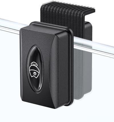Pawfly Brosse Magnétique pour Aquarium Cuvette à Poissons 5 cm Mini Tampon Nettoyant pour Aquarium De 0,5 Cm d'Épaisseur Jusqu'à 37 l (Non Flottant)