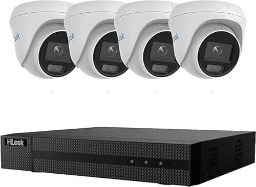 CCTV Camera System, 8MP IP Cameras with Colour Night Vision, 2-4 Cameras, 4 Channel 8MP NVR, 500GB-10TB Pre-installed HDD (4, 6 TB) compatible with Hikvision