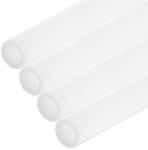 Rebower 4pcs Pipe Insulation Foam Tube 50x70mm 3ft Heat Preservation Foam Pipe [for Copper Water Pipe Freeze Protection] - White