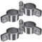 Insaga 1-7/8'' Chain Link Fence Gate Post Hinge Kit, Thick SUS304 Chain Link Fence Parts Includes Female Gate Hinge (2pcs) and Male Gate Hinges (2pcs), Heavy Duty Gate Hinges up to 500LB (2 Pairs)