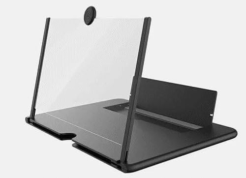 Black, 10 inch Mobile Phone Video Amplifier, Enlarged Screen Magnifier, Fold in Screen, Portable