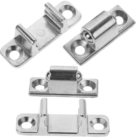 Loquets de Panneau pour Hotte, 4 Pièces, Acier Inoxydable, Argenté | Fixation de Vitre, Usage la Cuisine et Bricolage, Compatibilité, Montage Simple, Lot de Quatre