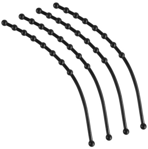 lasuroa 4pcs Rubber Guard Strap, Ice Auger Blade Protectors Power Blade Protectors Ice Auger Accessories Ice Fishing Accessories for Power and Hand Ice Augers Winter Ice Fishing(Black)