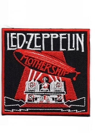 martytradingofficial Led Zeppelin Patch Mothership Aufnäher Besticktes Patch zum Aufbügeln Applique