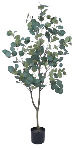 Pianta Finta Da Interno Artificiale Grandi Varie Altezze 100/150/180 Cm Artificiali Vari Modelli Modellabili Decorazioni Casa Ufficio - Albero di Eucalipto - Altezza 150cm