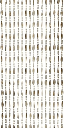 Susanna Home – Tenda Antimosche a Fili con Telaio in PVC per Interni ed Esterni, Zanzariera Decorativa a Pannello per Porte e Finestre, Corda a Perline – Vari Colori e Misure (BEIGE, 100X220)