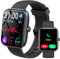 Smartwatch Donna Uomo con Chiamate Bluetooth, 1.83'' Orologio Impermeabile IP68, 110+ Modalità Sportive, Monitoraggio Frequenza Cardiaca SpO2 Sonno, Notifiche WhatsApp, Compatibile con Android iOS BK