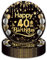 EVYIENEN 50Pcs Black and Gold 40th Birthday Paper Plates,9inch Happy Birthday Disposable Paper Plates Party Decorations for Man Women 40th Party Supplies