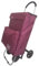 POPYS® Carro de la Compra de 50L con Compartimento Refrigerante | Carrito Compra con 4 Ruedas y Gancho para Bolsas | Carro Compra Ideal para Supermercado (Requiere Montaje) (Granate)