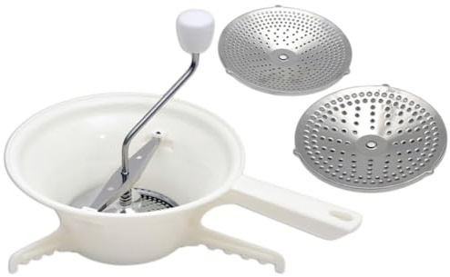 Eouayoree Passatutto per Tagliaverdure con 3 Dischi Intercambiabili Passaverdure A Mano Macina al Sugo