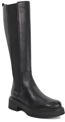 Dune London Ladies TEMMINGS Leather Chunky Knee High Boots Size UK 6