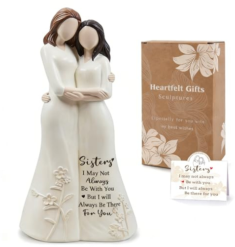 GemsLives Sister Birthday Gifts for Women,Sister Bestie Friendship Figurine | Hand-painted resin with gift-ready packaged,Sister birthday gifts from Sisters, Friendship gifts for Christmas, Mother's Day